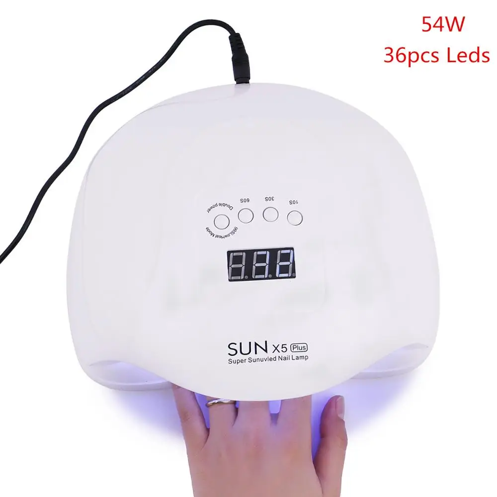 Сушилка для ногтей SUN X5 plus 54 вт уф светодиодный прибор сушки гель лака с таймером