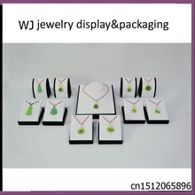 Белый искусственная кожа бюст форма шеи стенд Ожерелья Подвески ювелирных изделий дисплей лот из 11 браслет цепи Показать держатель чехол