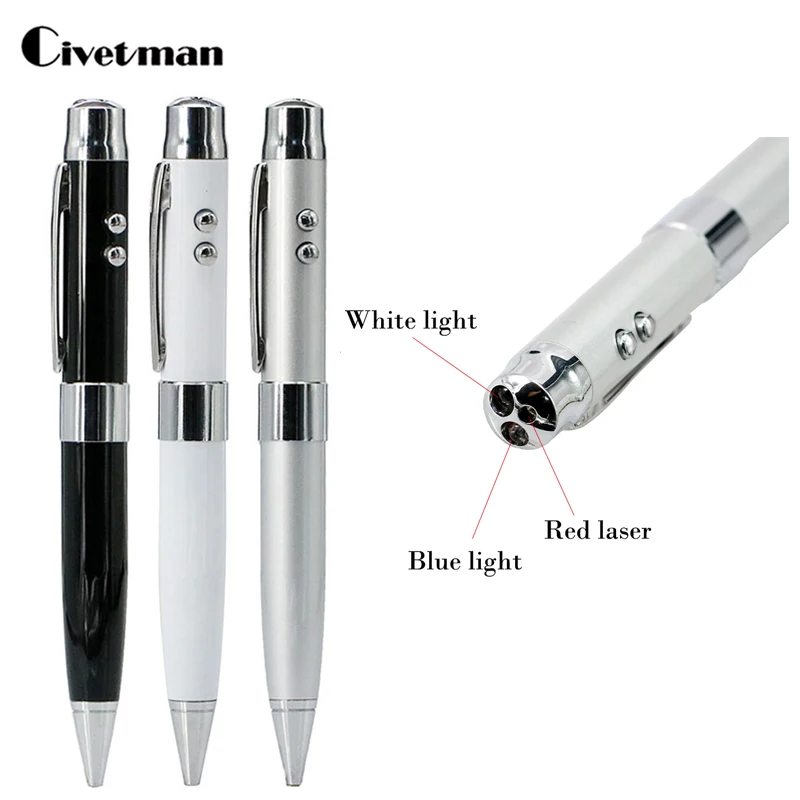 3 Colors Light Laser Pen Shape USB Flash Drive 4GB 8GB 16GB 32GB 64GB