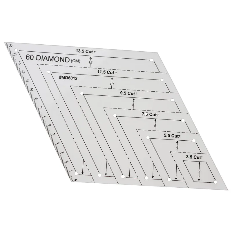 Transparent Quilting Sewing Patchwork Craft Scale Ruler Hexagon Diamond Ruler DIY Handmade Tailor Home Sewing Tools 