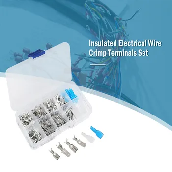 

90pcs Insulated Electrical Wire Crimp Terminal Set Connectors Assortment Kit With Box