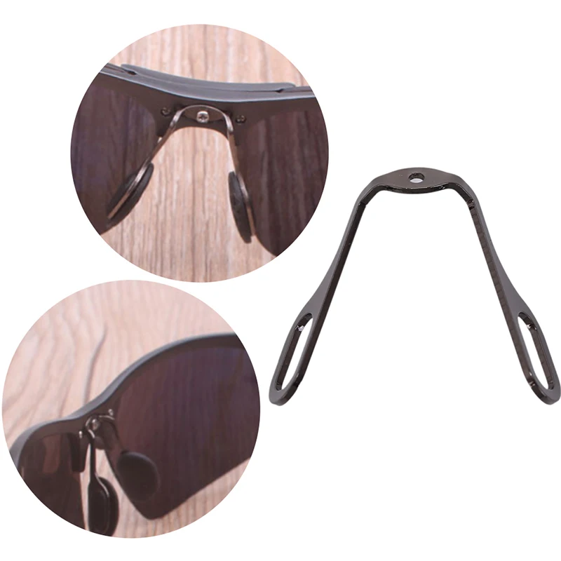 

1X aluminum anti-slip stick on nose pads pad holder for eyeglass sunglasses