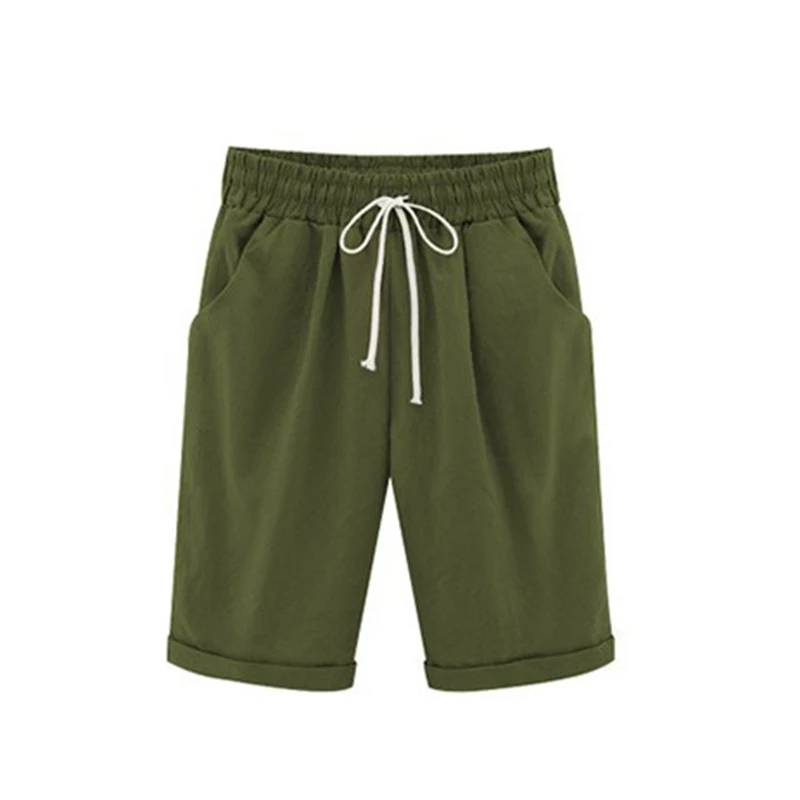 

2019 New Women Lady Pirate Shorts Casual Elastic Waistband Loose with Pocket Fashion for Summer Short Feminino
