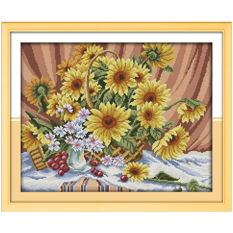 Sunflower Patterns Counted Cross Stitch 11CT 14CT Cross ...