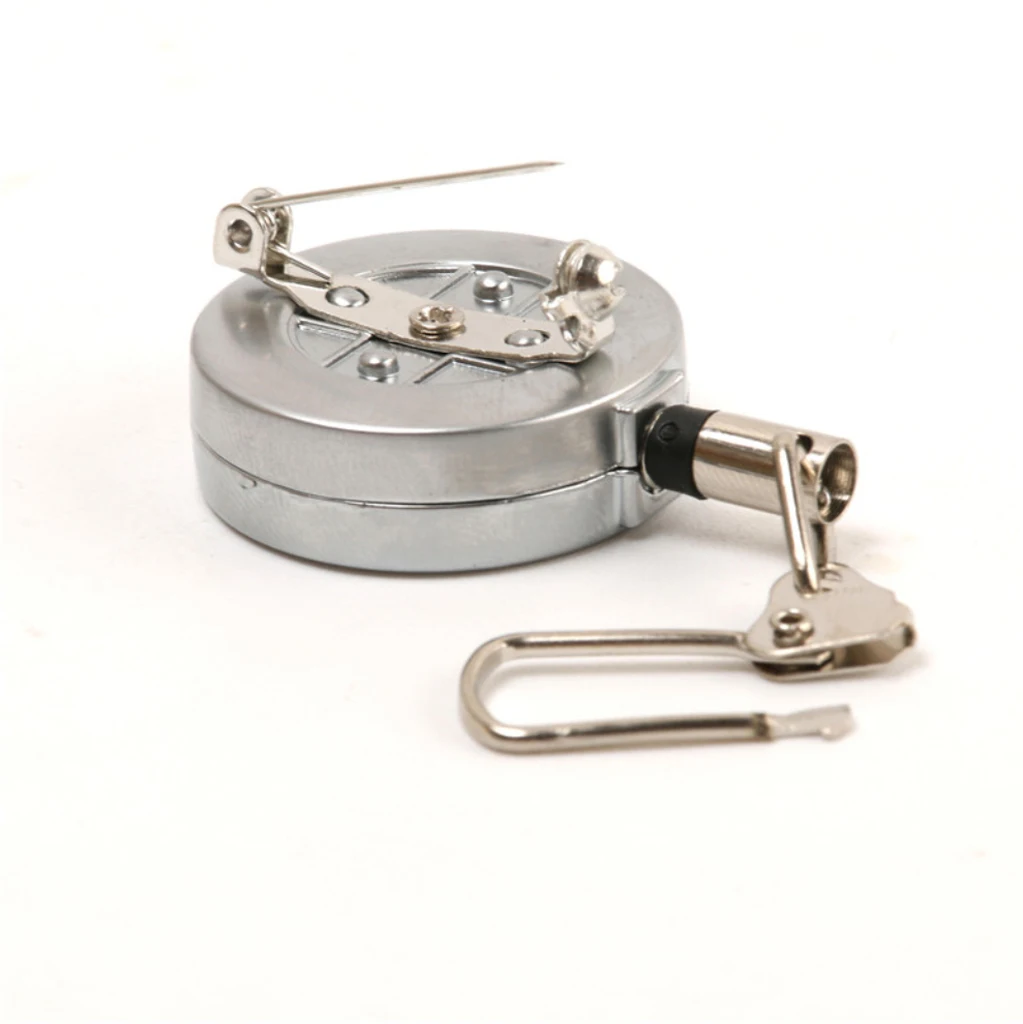 Pin-on Retractor Zinger Gear Keeper for Fishing Hiking - Silver Fishing Accessories  Zinger Retractor Stopper 