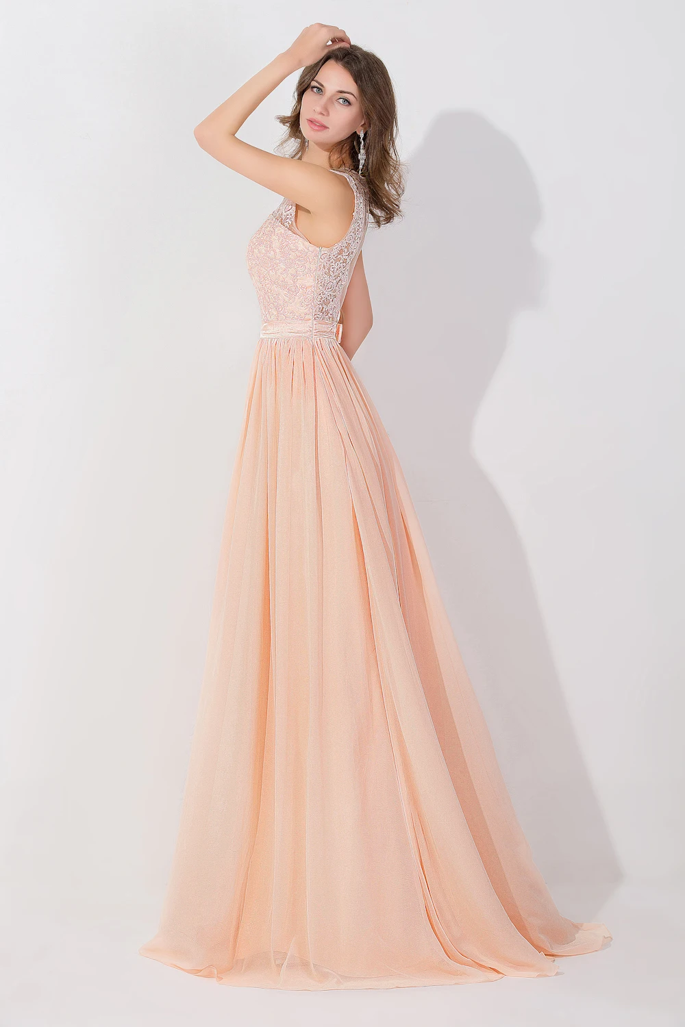 В наличии! Дешевые длинные шифоновые оранжевые платья подружки невесты 2019 A-Line vestido de festa De Casamen формальное платье для выпускного вечера