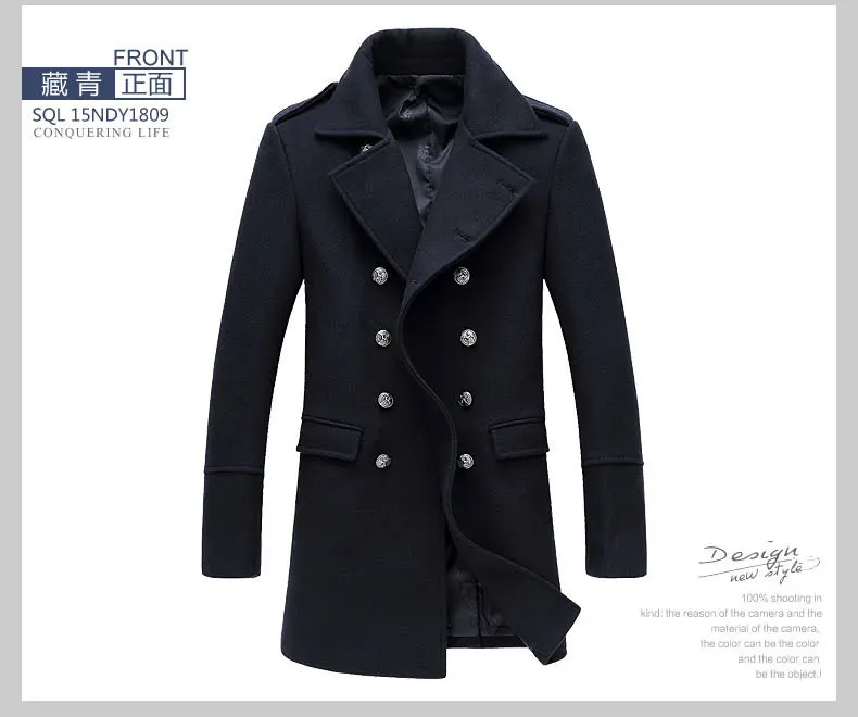 Модное шерстяное пальто размера плюс, деловая повседневная мужская верхняя одежда, Casaco Masculino, Новое мужское длинное шерстяное пальто, зимнее дизайнерское пальто