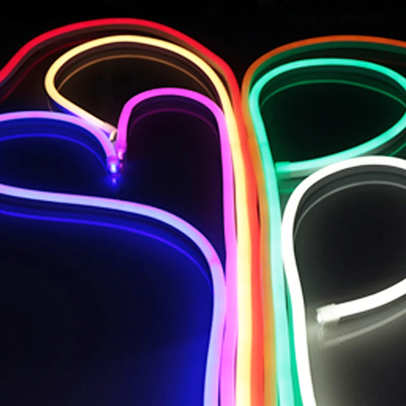 

Factory direct price waterproof outdoor slim rope tube DC24V ultra thin 8*16MM mini led neon flex AC220V AC110V color changing