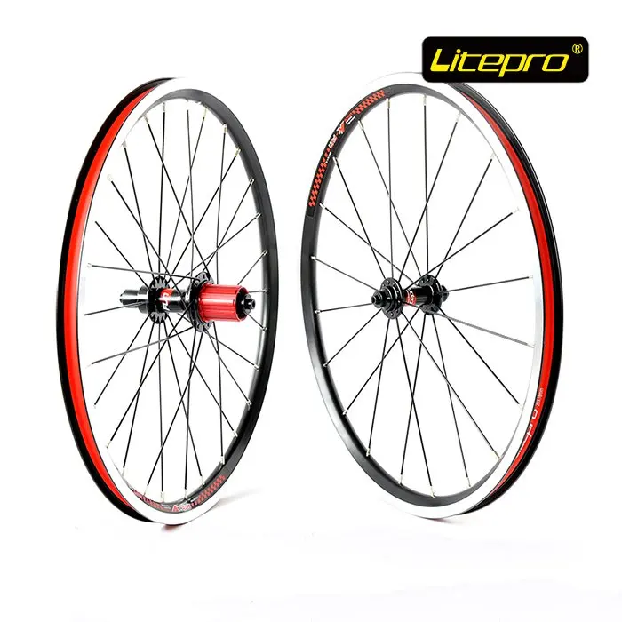 US $110.40 New Litepro kfun 20inch 406 Bike Bicycle V brake wheelset Refit for Sp8 vp18