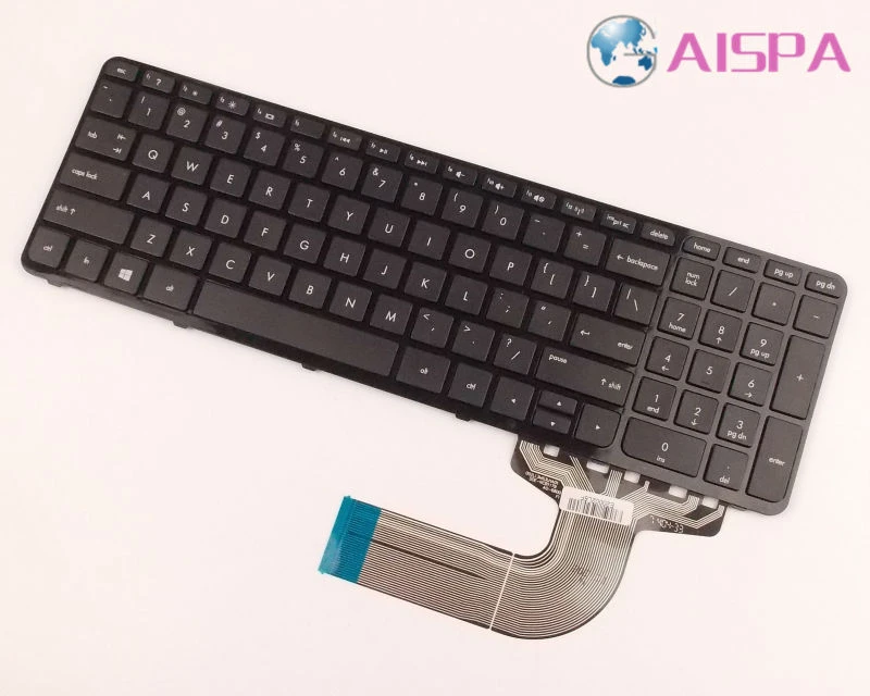 Original New Laptop Replacement US Black Keyboard for HP PK1314D1A00 9Z.N9HSC.601 NSK-CN6SC with Frame