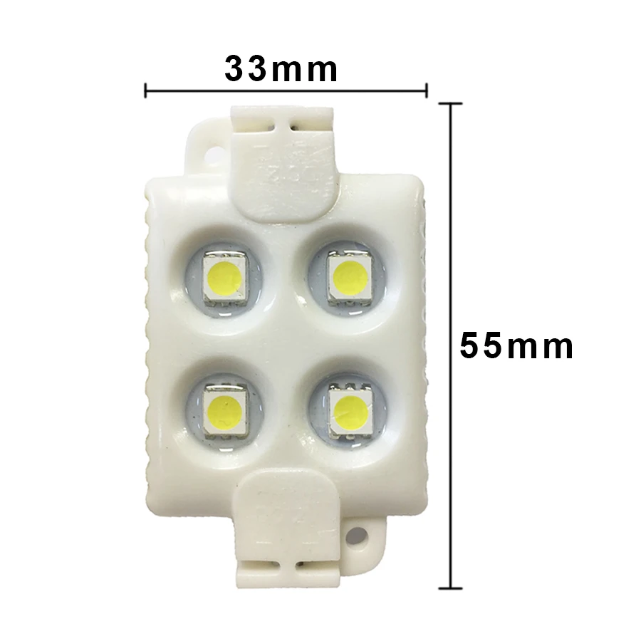 20 шт./лот Светодиодный модуль SMD 5050 4 Светодиодный DC12V водонепроницаемый рекламный дизайн светодиодный модуль супер яркий теплый белый БУКВЕННОЕ освещение