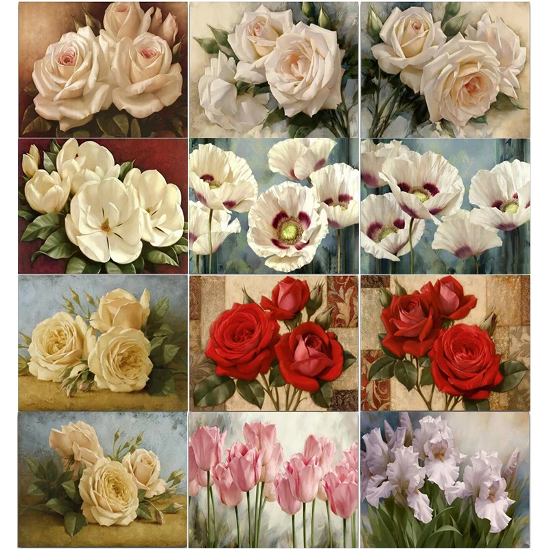 5D DIY Алмазная картина цветок мозаичное искусство Вышивка Розовый тюльпан красное