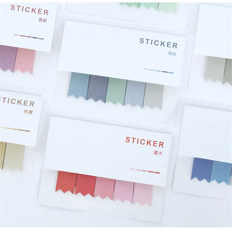 

Creative Gradient Color of 4 Seasons Self-Adhesive Memo Pad Sticky Notes School OfficePlanner Stationery School Supplies