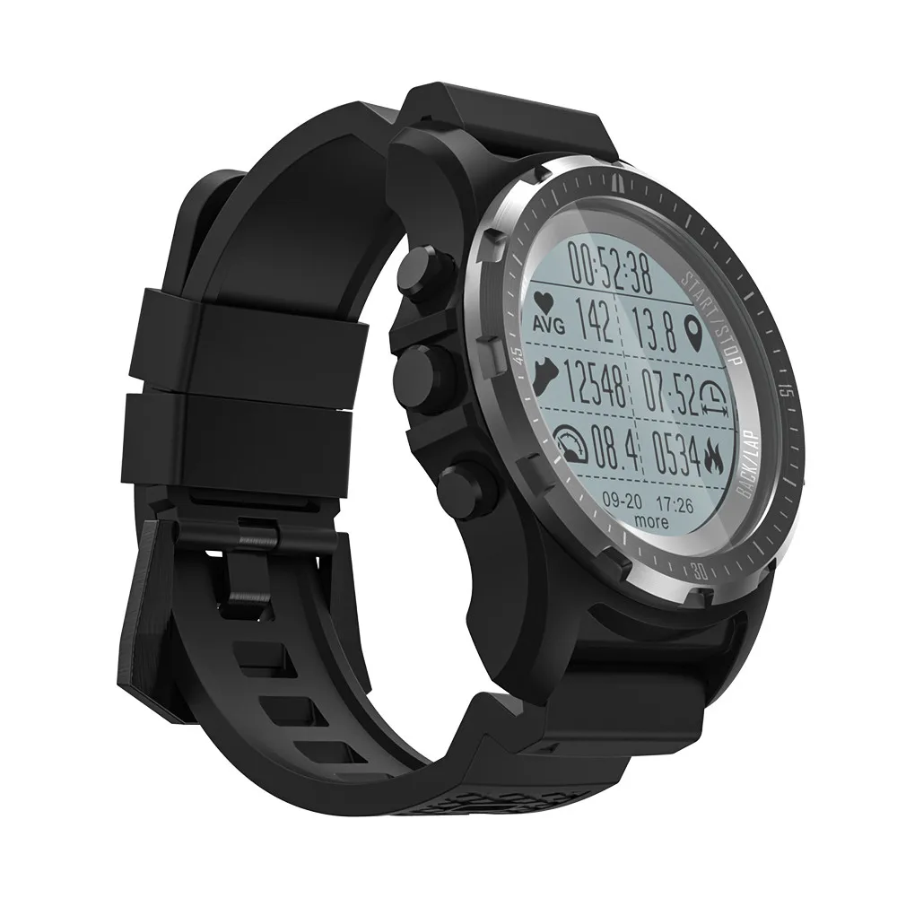 S966 Смарт-часы для мужчин gps монитор сердечного ритма фитнес-трекер наручные часы давление воздуха Температура компас высота