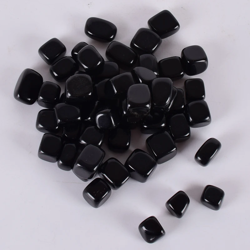

Tumbled Stone Obsidian Irregular Polishing Natural Rock Quartz Crystal Palm Stone Bead Chip For Chakra Healing Collection Decor