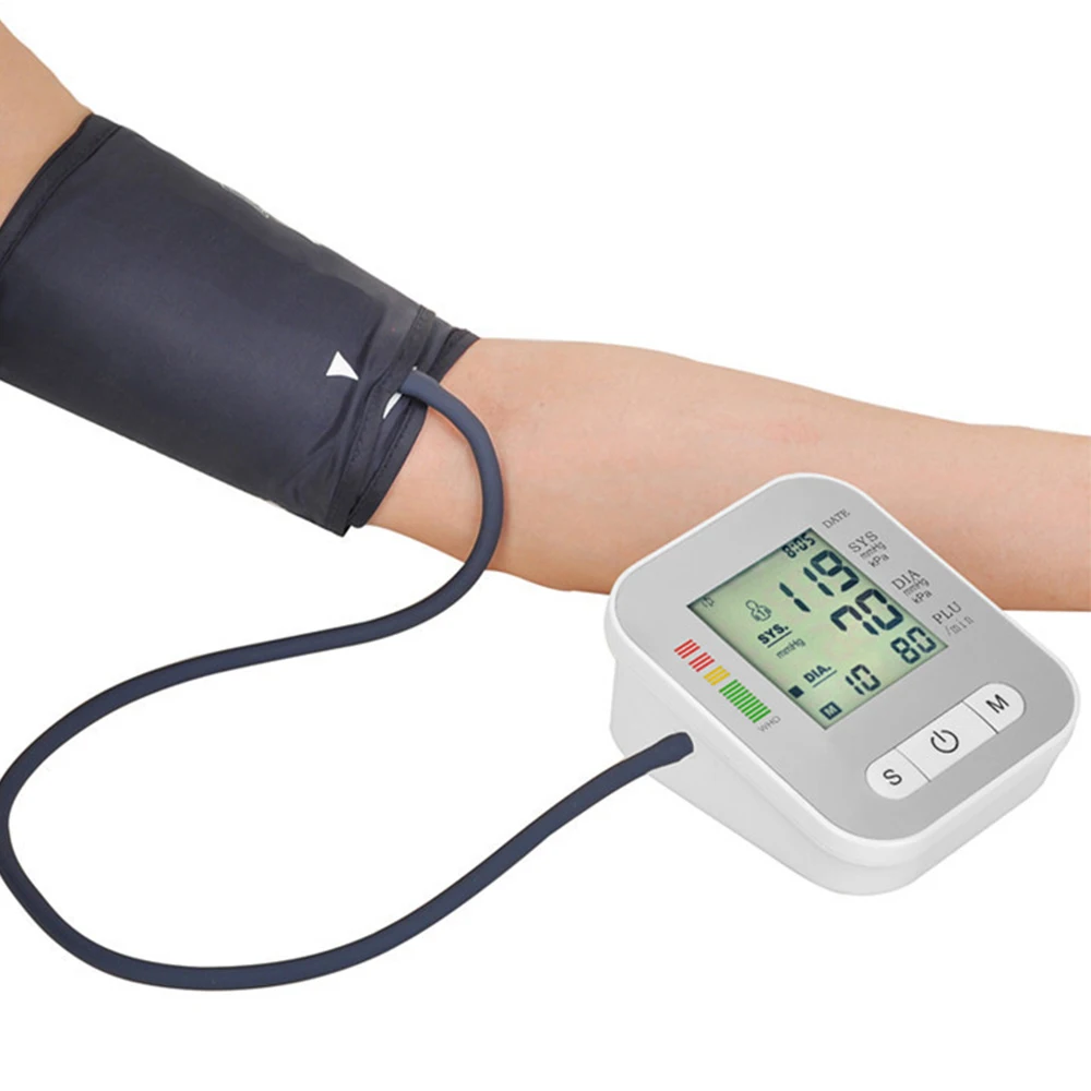 

8Pcs/Lot Arm Tonometer Blood Pressure Monitor Medical Equipment Apparatus for Measuring Pressure LCD Heart Beat Monitor Machine