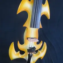 Дизайн crazy-1 песня желтый solidwood 5 струн 4/4 электрическая скрипка