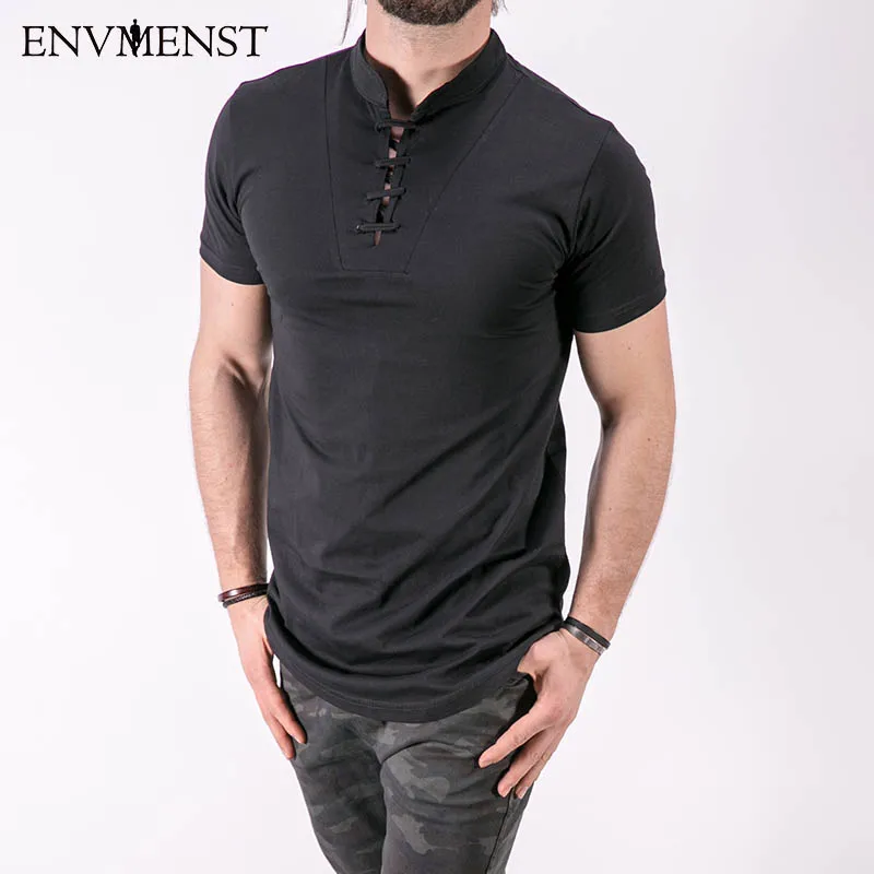 Download 2017 Brand Designed Men Lace Mock Neck T shirt 3 Colors ...