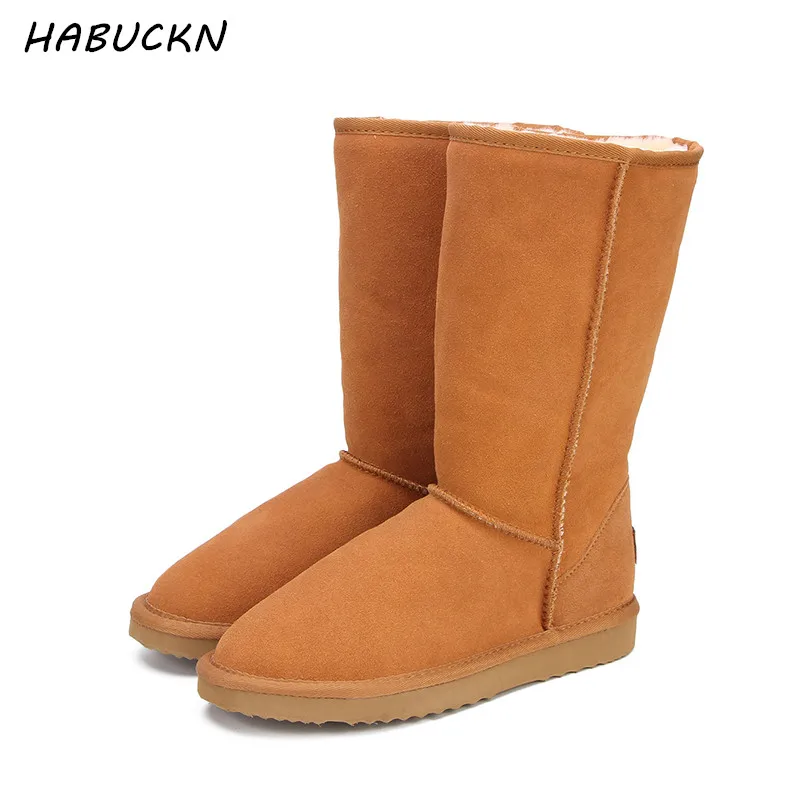 

High Quality Brand Snow Boots Women Fashion Genuine Leather Australia Classic Women High Boot Winter Women Snow Shoes