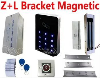 

Z&L Bracket Magnetic lock Backup LED light Pin code+ EM ID card or MF IC Card standalone access control +Bracket doors Power kit