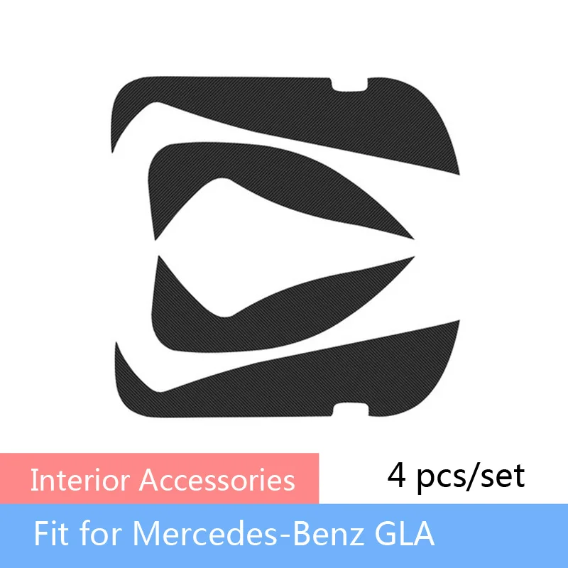 Наклейки для автомобиля 4 шт. двери антиударная площадка пыле углеродного волокна для Mercedes Benz C Class W205 E Class W213 E CLA GLA GLE класса GLC - Название цвета: For GLA