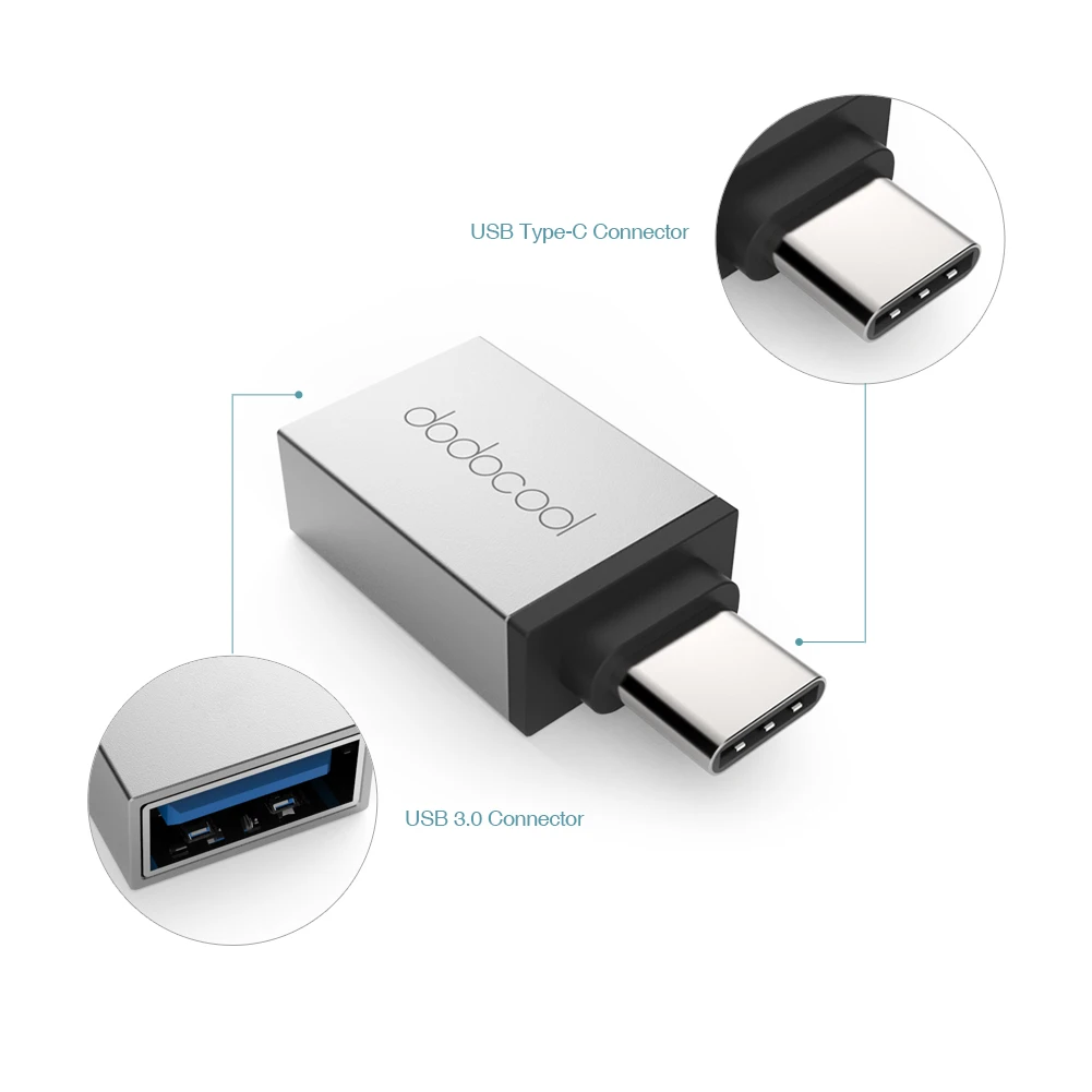 Dodocool usb type-C к USB 3,0 адаптер конвертировать USB-C в USB 3,0 разъем для MacBook/ChromeBook Pixel/Nexus 5X/Nexus 6P