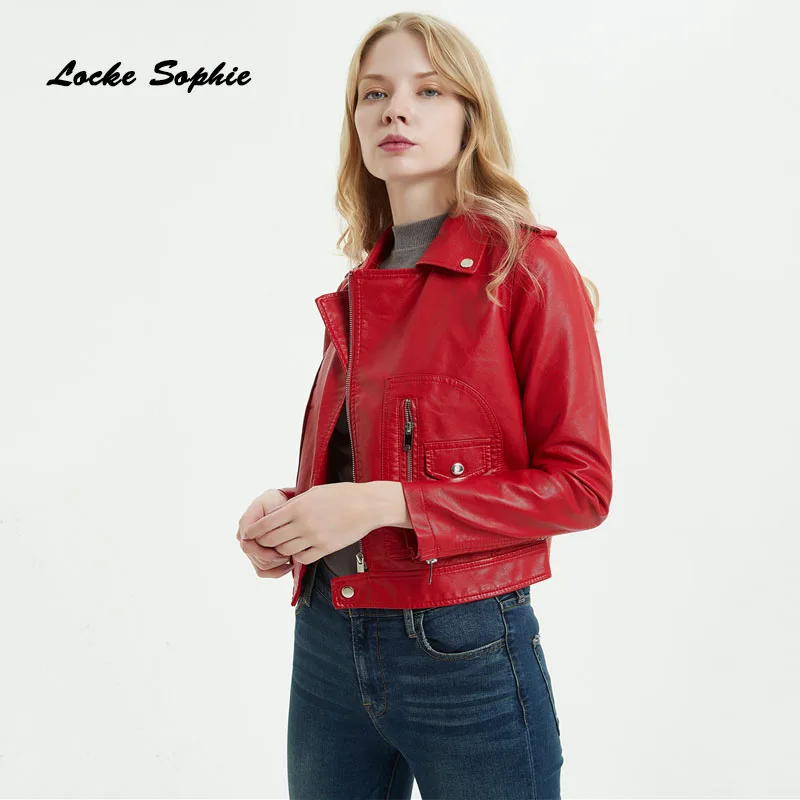 Women's Plus size short jacket blazers 2019 Autumn PU leather pocket Splicing faux fur Jacket ladies Skinny locomotive blazers