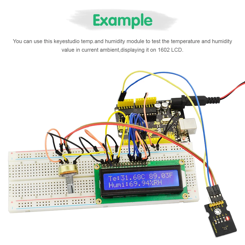 Модуль температуры и влажности Keyestudio SHT31 для Arduino|Интегральные схемы| |
