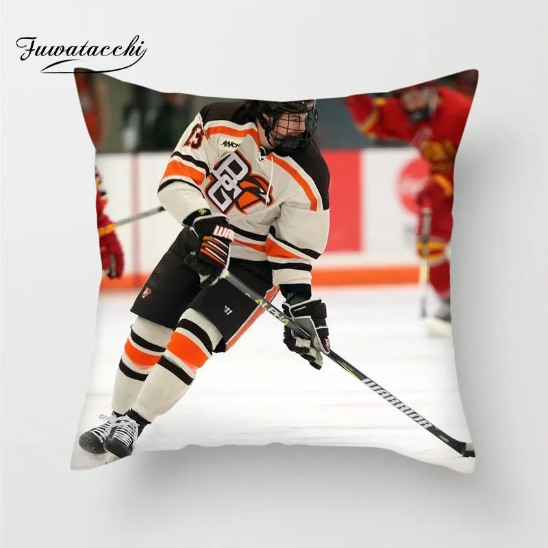 

Fuwatacchi Hockey Player Cushion Cover Hockey Game Pillow Cover Decorative Pillowcase For Decor Home Sofa Throw Cushion Case
