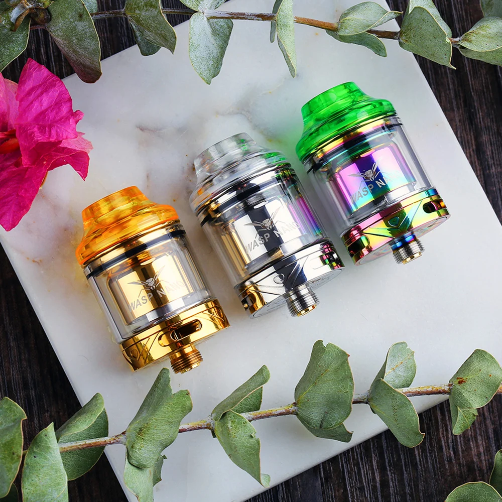 Оригинальный OUMIER WASP NANO RTA 2 мл атомайзер 23 мм резервуар Wi/ Top заправка дизайн и PCTG