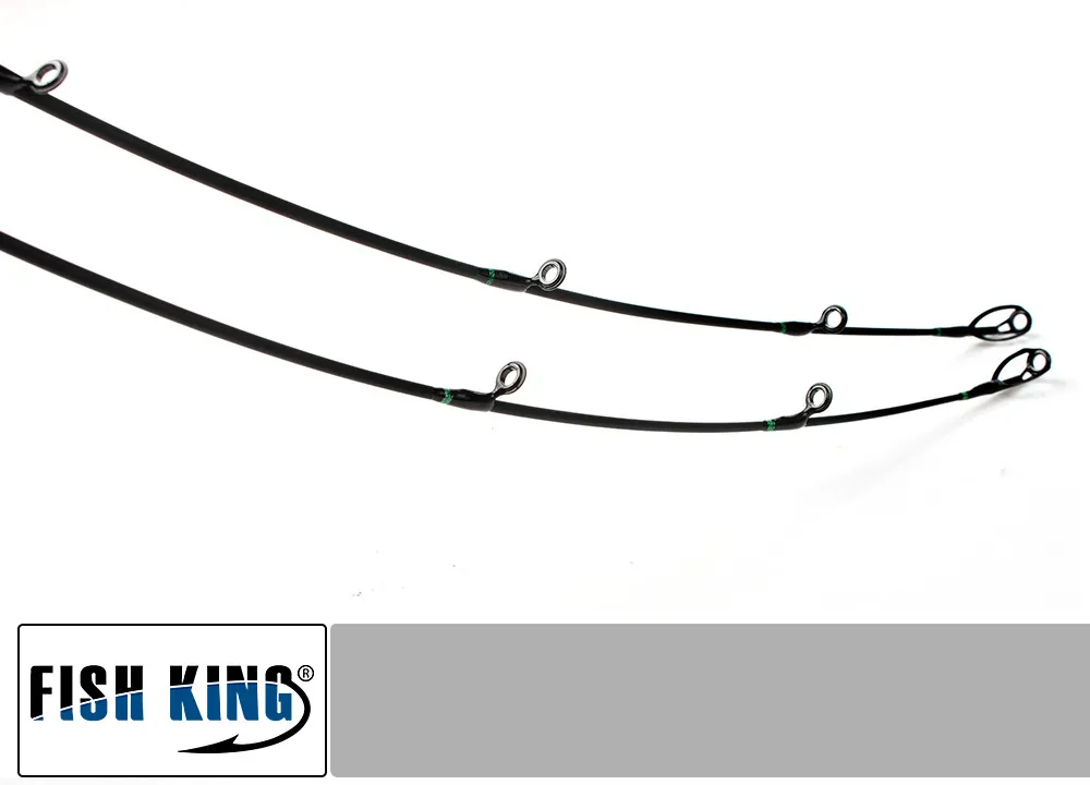 Fish King кастинговый спиннинг 2.1м 99% углерод, 2 хлыста в комплекте тесты 2гр-15гр 7гр-18гр, высокого качества спиннинг для ловли хищной рыбы