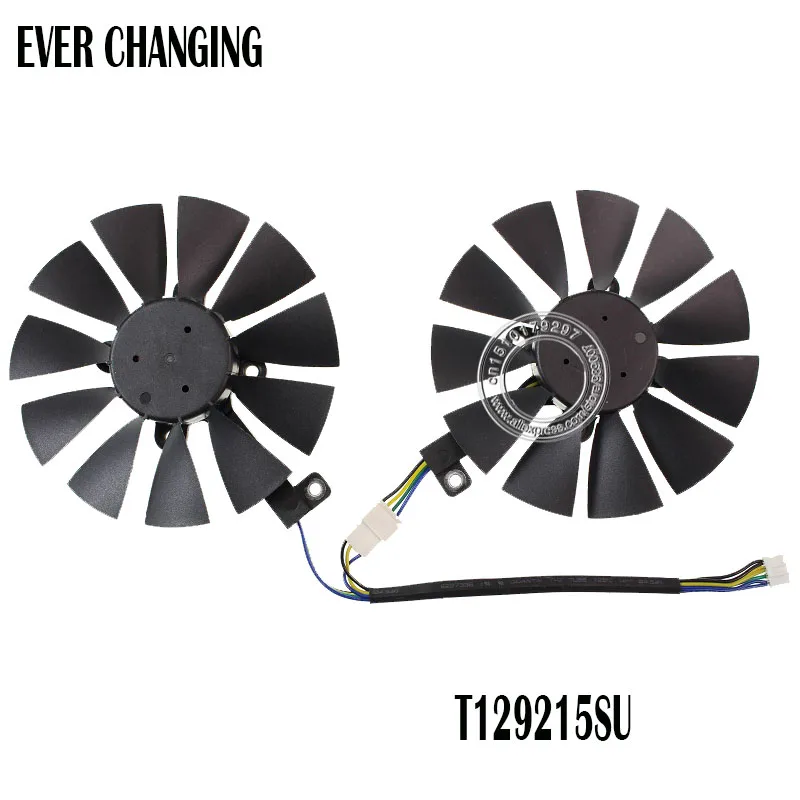 87MM Cooler Fan For ASUS GTX1060 1070 Ti RX 470 570 580 Graphics Card Everflow T129215SU PLD09210S12HH 28mm Cooling Fans