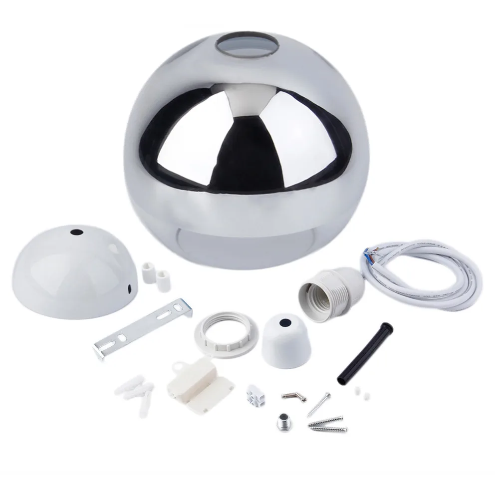 Modern Glass Globe Uplighter Ceiling Pendant Light White Lamp