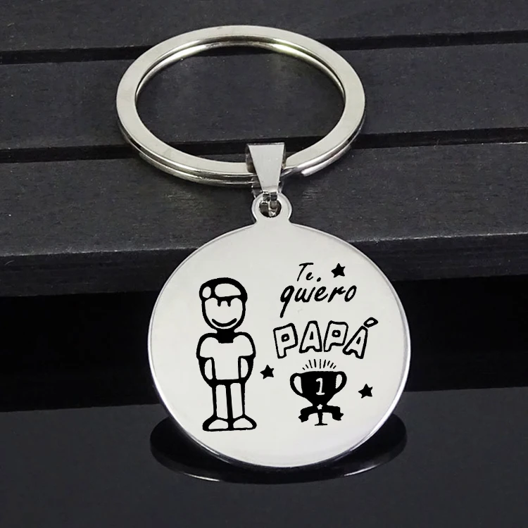 TE quiero PAPAI Keychain 2019 Mais Novo Disco Pingente YP6862 Keycahins Melhor Presente para O Pai