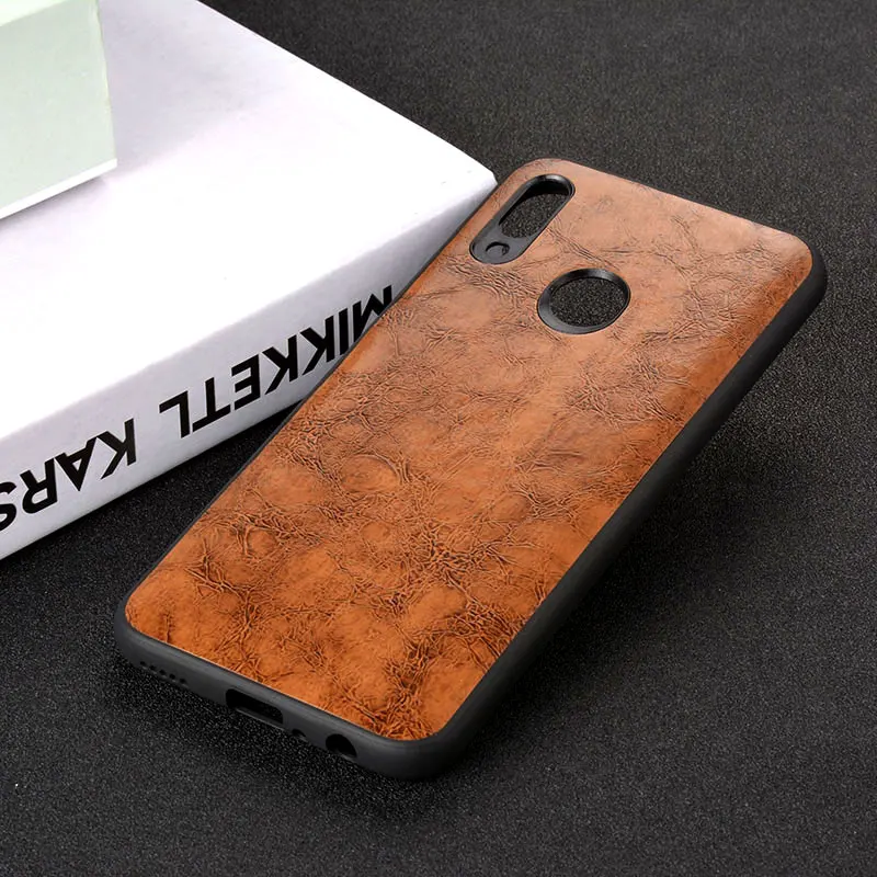 

Case for Huawei P Smart 2019 6.21" luxury Vintage Leather skin capa cover phone case for huawei p smart 2019 Fall funda coque