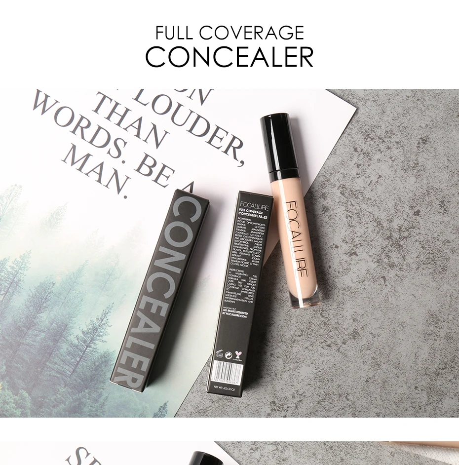 FOCALLURE Face Liquid Concealer Cream Waterproof Primer Base Dark Circle Cream Face Corrector Facial Concealer Base Makeup