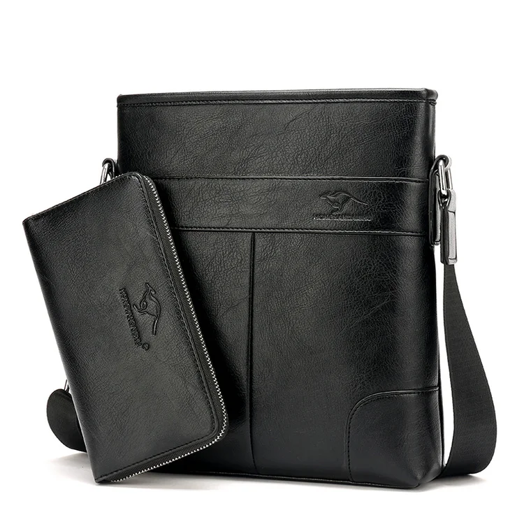 HONGYANDAISHU With a Wallet Genuine Leather Fashion Men Bags Men Messenger bags Business Men s travel