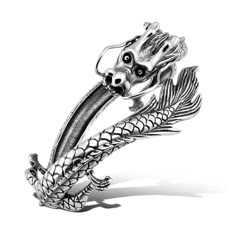 

Fashion men Sterling silver bracelet.Thai silver dragon bracelets and bangles.Solid 925 silver man hip-hop party rock of jewelry