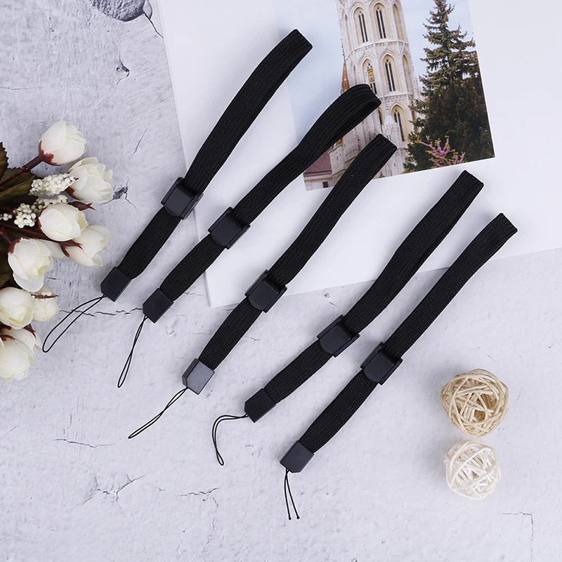 

5x Black wrist strap lanyard hand grip string for nintendo wii remote controller