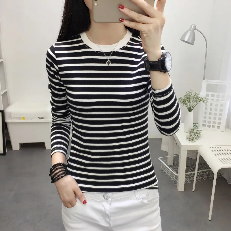 

YUANYU 100% Cotton T Shirt Women Long Sleeve Tshirt Female 2019 Spring Autumn Ladies Tops Tee Shirt Femme Plus Size 2XL