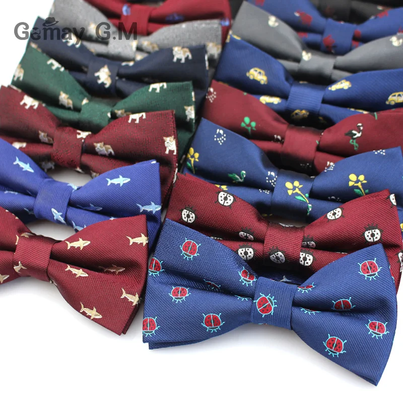 

Formal Business Suit Bow Ties For Men Polyester Animal Cravats Fashion Adjustable Bowtie for Wedding Party Groom Butterfly