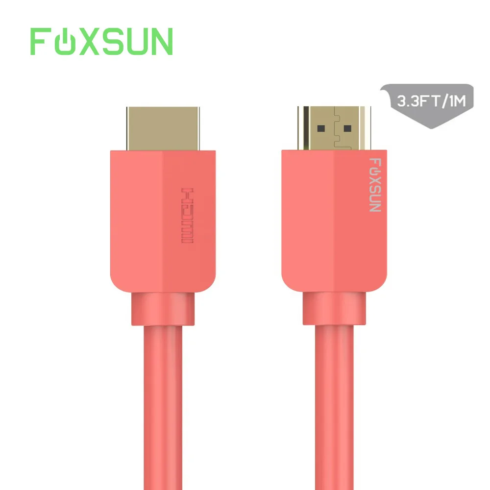 Высокоскоростной кабель Foxsun совместимый с HDMI 1 м 4K Ultra HDTV поддерживает (4K @ 60 Гц 1080p