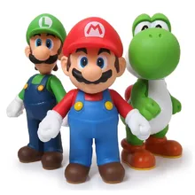 3pcs lot Super Mario Bros Luigi Mario Action Figure PVC Super Mario Figure Model Doll 13cm