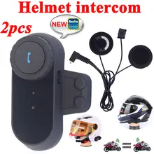 2pcs Capacete Motoqueiro BT Intercom 800M Bluetooth Interphone Headset Motorcycle Helmet Speakers 2 Riders Full Duplex Intercom