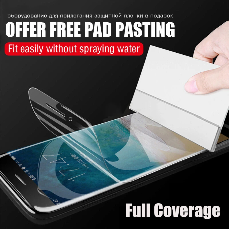 

5D Full Cover Soft Screen Protector Film For iphone XS Max XR X 8 Protective Hydrogel Film For iphone 8 7 6 6s Plus X Not Glass