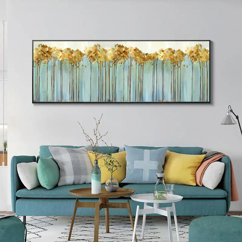 Carteles E Impresiones Turquesa Cuadro Sobre Lienzo Para Pared