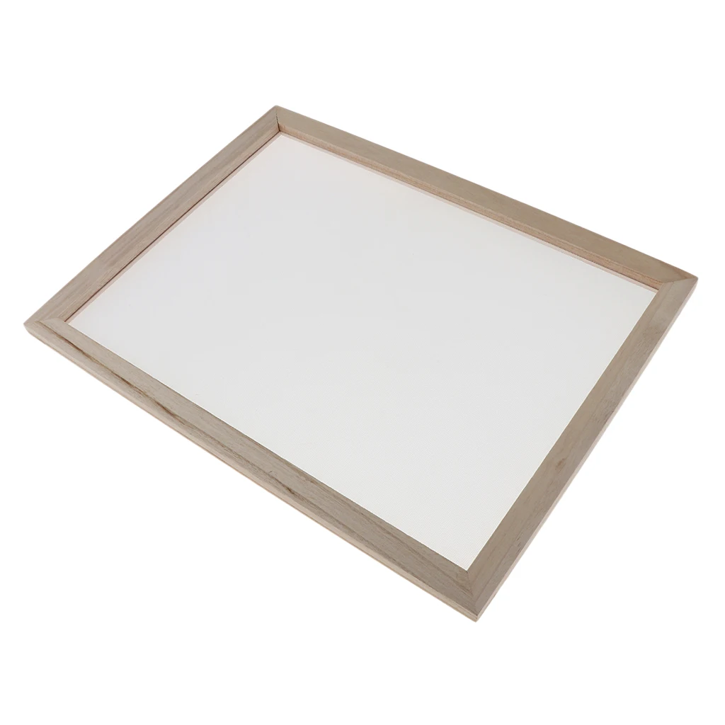 2 in 1 Wooden Paper Making Mould Frame Screen for Paper Crafts DIY 18x12.5cm