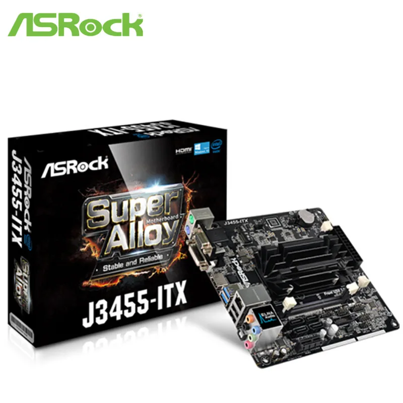 Полный ASRock J3455-ITX мини интегрированный процессор четырехъядерный материнская плата