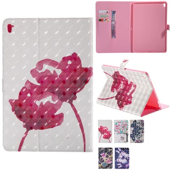 

Luxury Designer Case For Apple iPad pro 9.7"2016 Fashion 3D Printer Smart PU Leather Wallet Stand Flip Protective With Card Slot