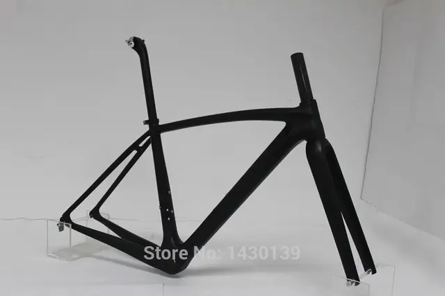 Cheap New 700C Road bike T1000 matte UD full carbon fibre bicycle frame carbon fork+seatpost+clamp+headsets lightest parts Free ship